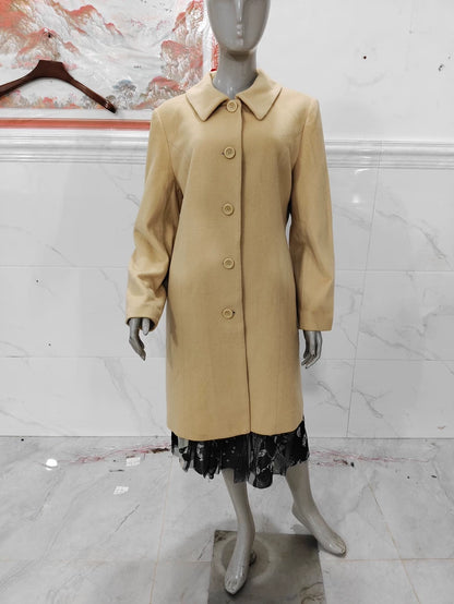 Vintage Prada Camel Alpaca Wool Coat
