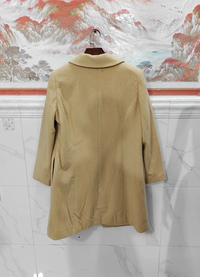 Vintage Prada Camel Alpaca Wool Coat