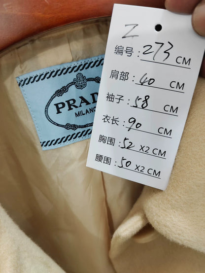 Vintage Prada Camel Alpaca Wool Coat