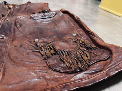 Kapital Vintage Fringe Leather Vest