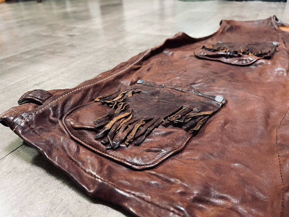 Kapital Vintage Fringe Leather Vest