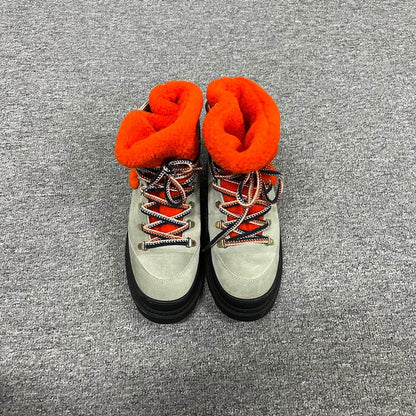 Chanel Fleece Double C Hiking Boots