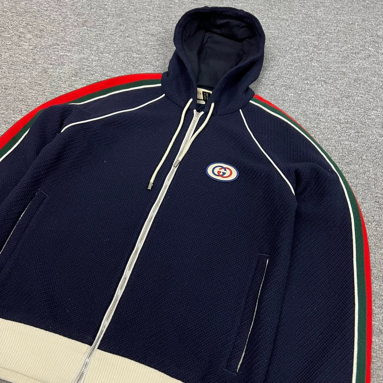 Gucci Logo Embroidered Hooded Jacket