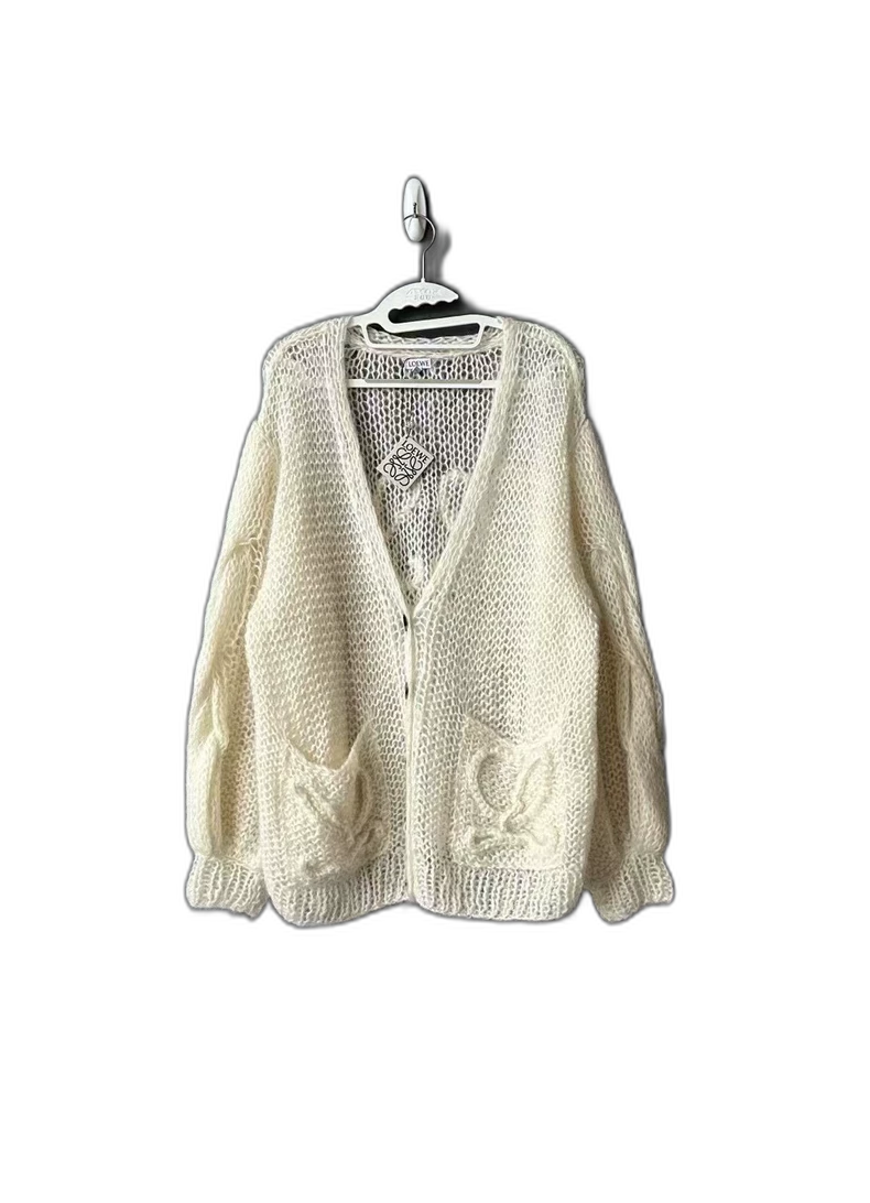 Loewe Mohair Cardigan in Cream Color