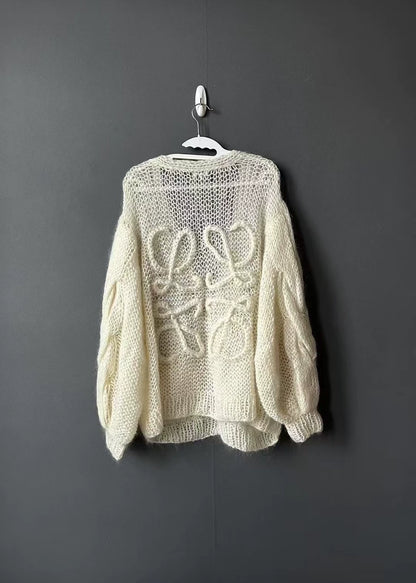 Loewe Mohair Cardigan in Cream Color