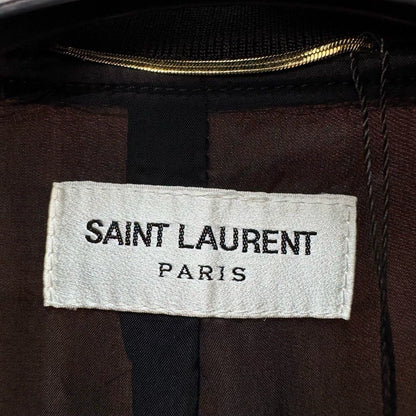 Saint Laurent Black Pink Silk Bomber Jacket-yf