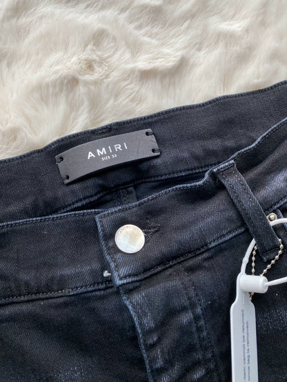 Amiri Black Red Denim Pants