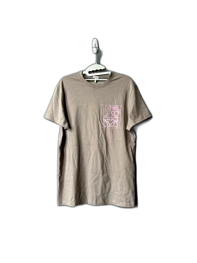 Loewe Brown Logo Short Sleeve T-Shirt