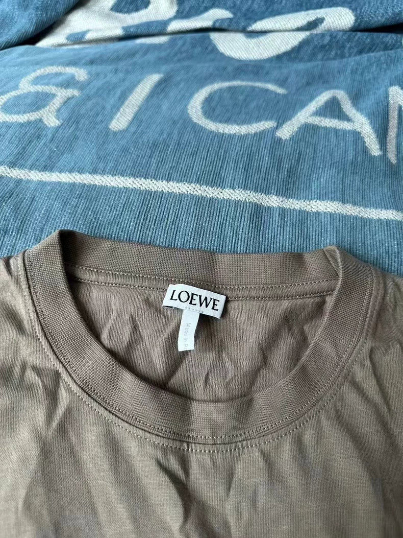 Loewe Brown Logo Short Sleeve T-Shirt