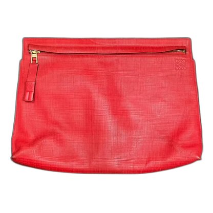 Loewe Logo Red Clutch Bag
