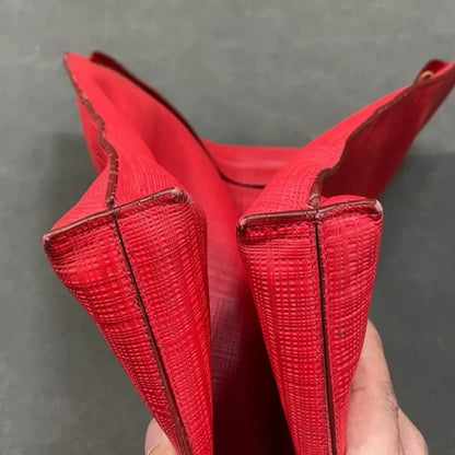 Loewe Logo Red Clutch Bag