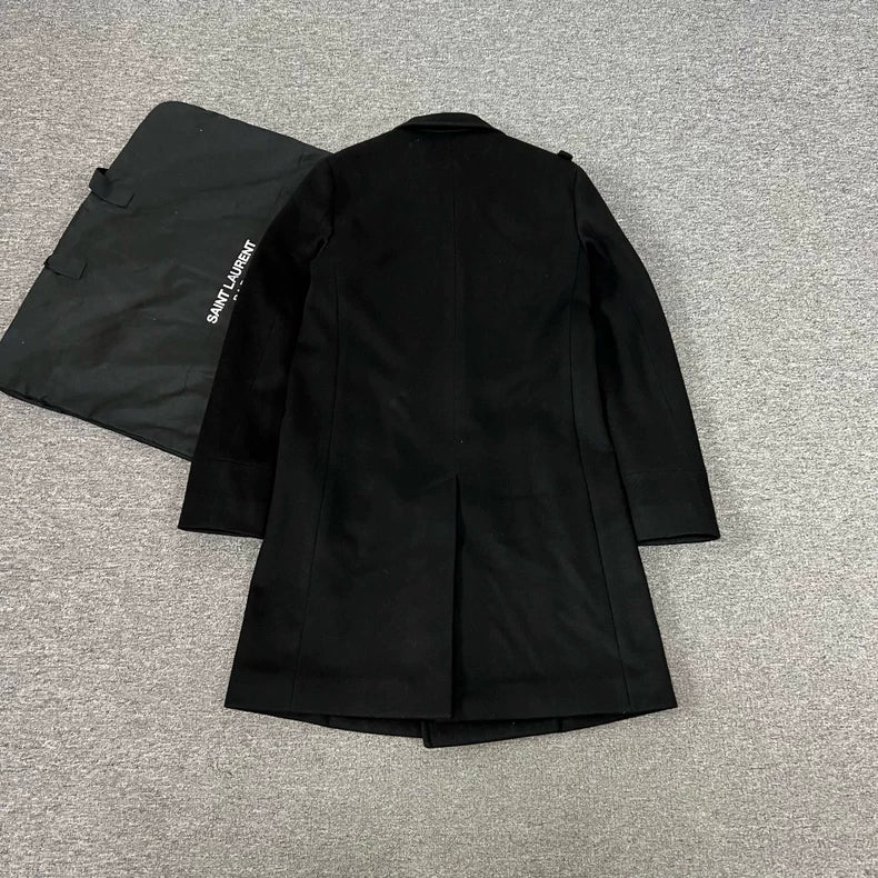 Black Double-Breasted Naval Coat