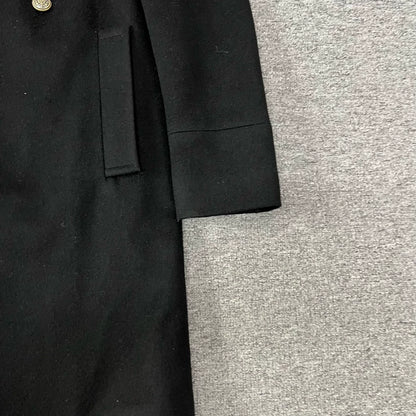 Black Double-Breasted Naval Coat