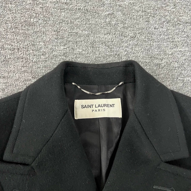 Black Double-Breasted Naval Coat