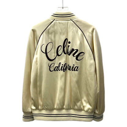 Celine Champagne Gold Striped Zip Jacket