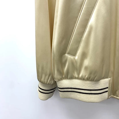 Celine Champagne Gold Striped Zip Jacket