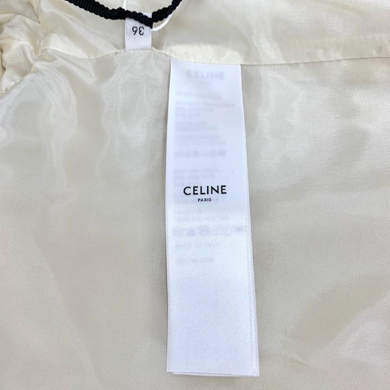 Celine Champagne Gold Striped Zip Jacket