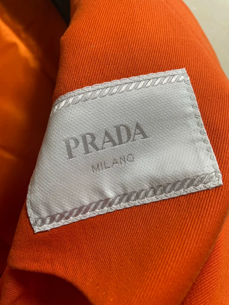 Prada Cotton Casual Suit Jacket in Orange