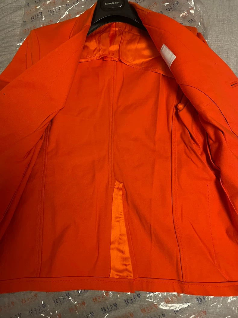 Prada Cotton Casual Suit Jacket in Orange
