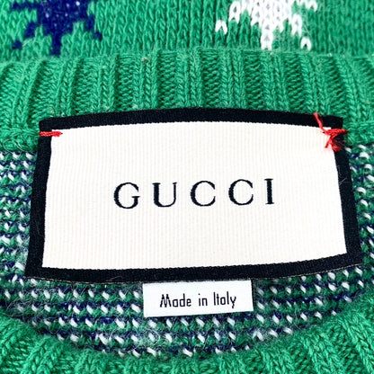Gucci Green Ram Head Knit Sweater