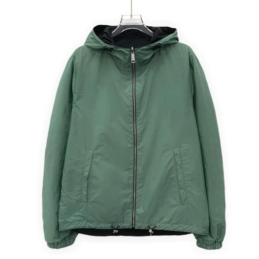 Prada Green Reversible Hooded Jacket-yf