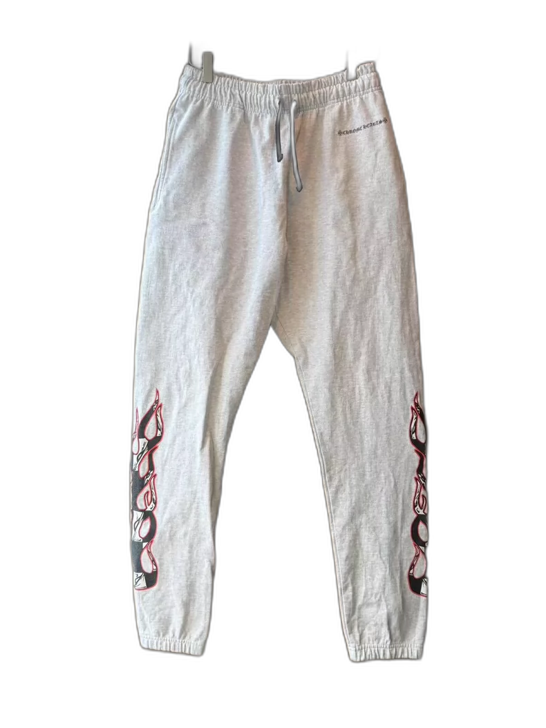 Chrome Hearts Mattyboy Flame Gray Pants