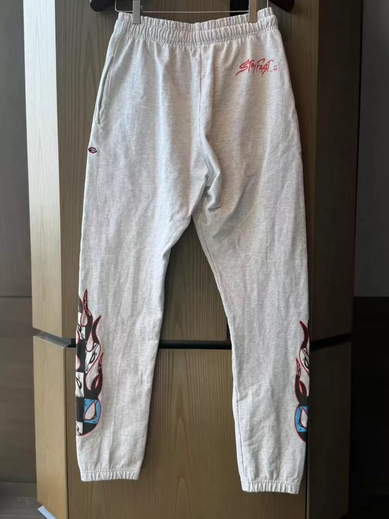 Chrome Hearts Mattyboy Flame Gray Pants