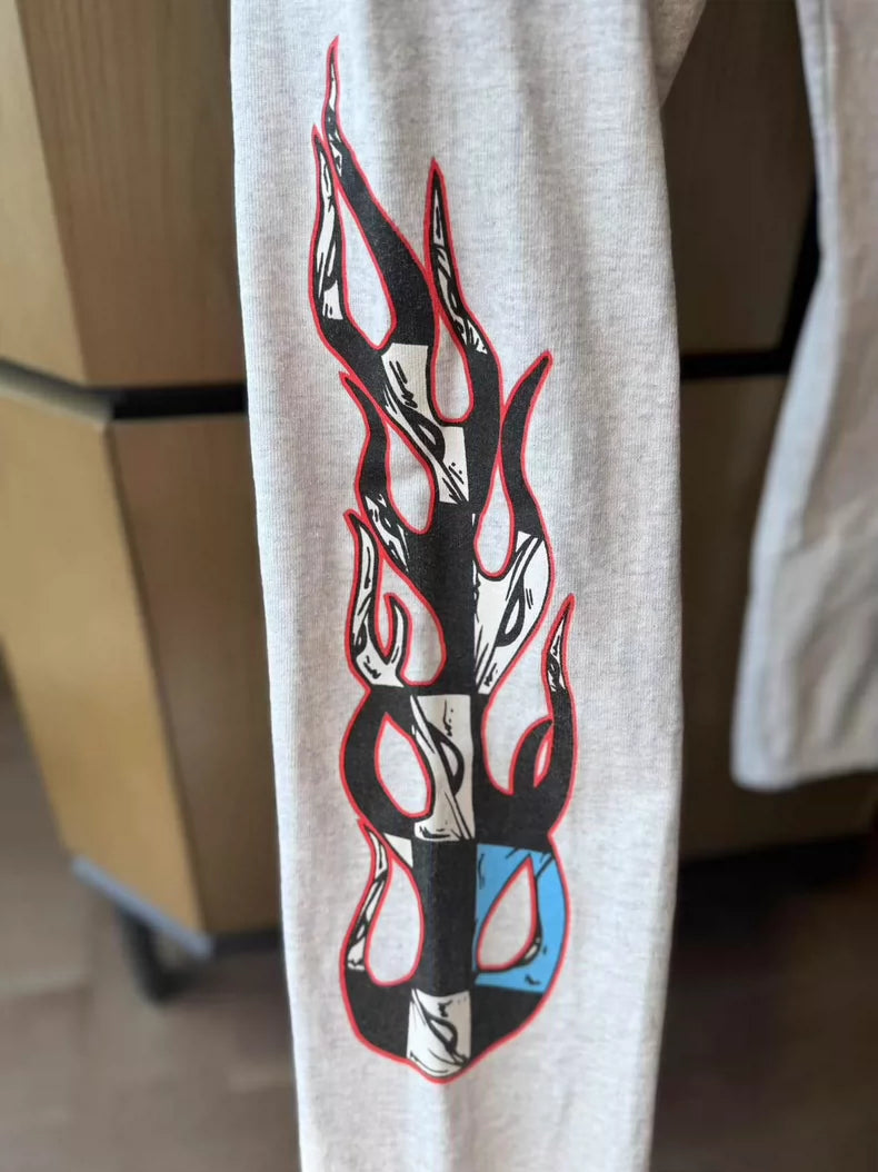 Chrome Hearts Mattyboy Flame Gray Pants