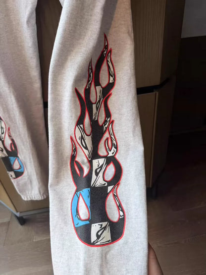 Chrome Hearts Mattyboy Flame Gray Pants