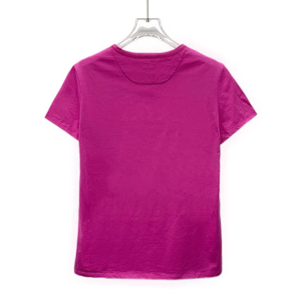 Hermes Pink Embroidered Cotton T-Shirt