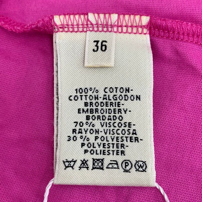 Hermes Pink Embroidered Cotton T-Shirt