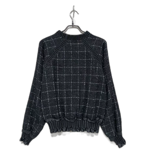 Chanel Plaid Knit Long Sleeve Top