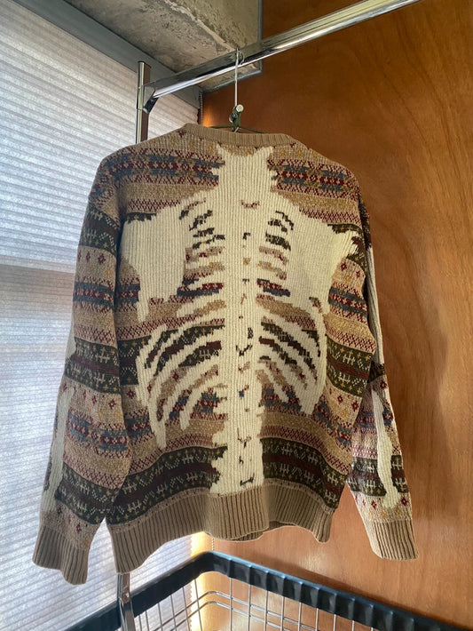 Kapital 7Gauge Wool Skeleton Fair Isle Sweater