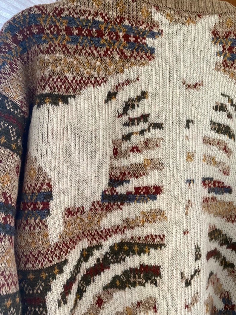 Kapital 7Gauge Wool Skeleton Fair Isle Sweater