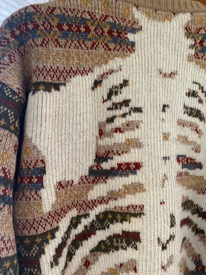 Kapital 7Gauge Wool Skeleton Fair Isle Sweater