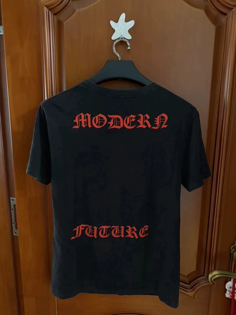 Gucci Black Cat Head Graphic T-shirt-yf