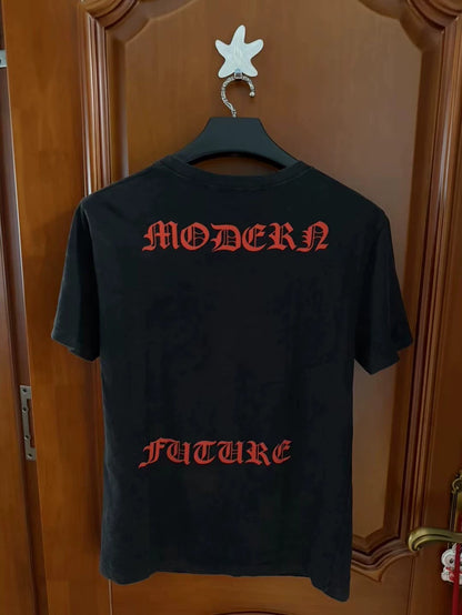 Gucci Black Cat Head Graphic T-shirt-yf