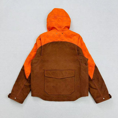 Louis Vuitton Tan and Orange Hoodie Jacket