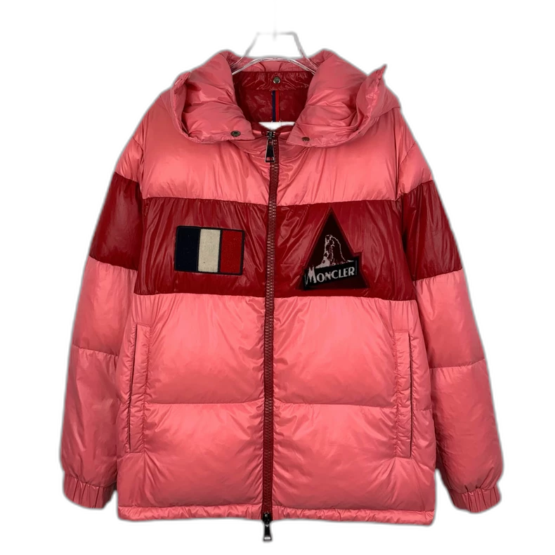 Pink Moncler Hooded Down Jacket