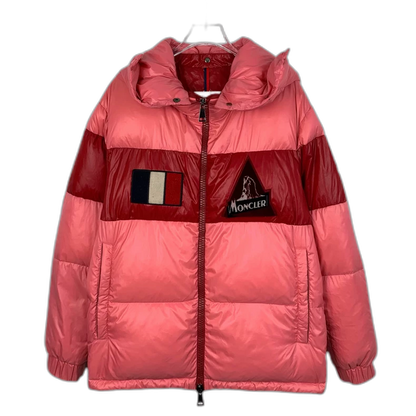 Pink Moncler Hooded Down Jacket