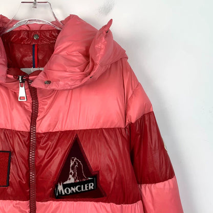 Pink Moncler Hooded Down Jacket