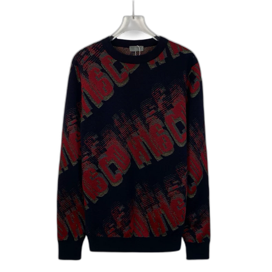 Dior Red Letter Knit Sweater Size S