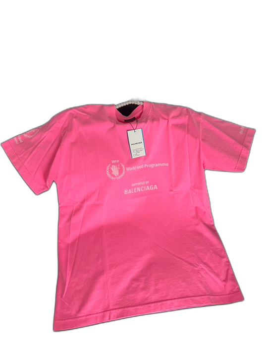 Balenciaga Pink WFP Short Sleeve T-Shirt