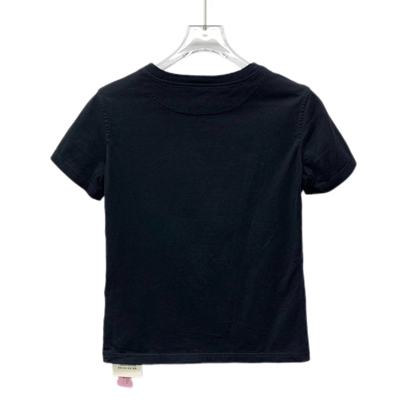 Hermes Black Floral Print Cotton T-Shirt