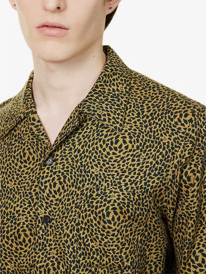 Saint Laurent Leopard Print Short Sleeve Shirt