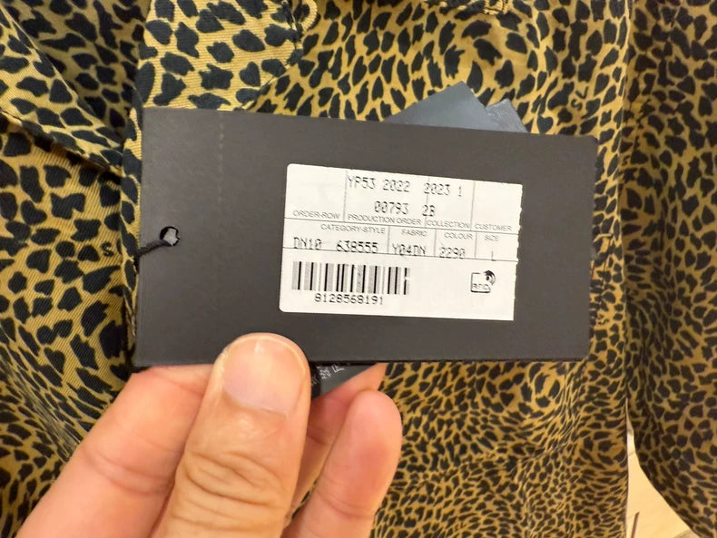 Saint Laurent Leopard Print Short Sleeve Shirt