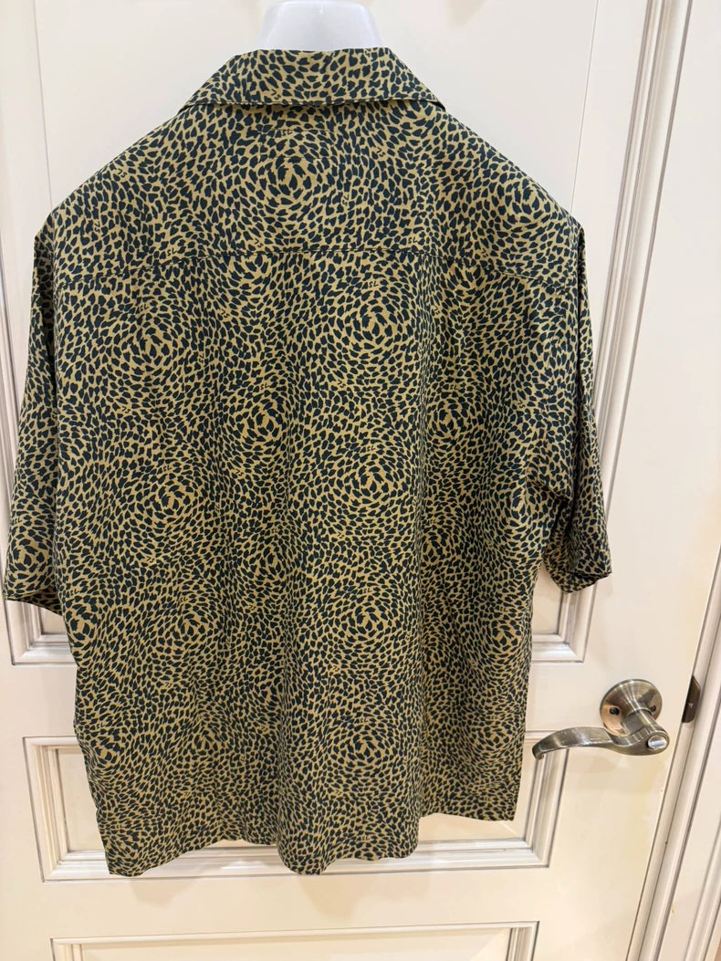 Saint Laurent Leopard Print Short Sleeve Shirt