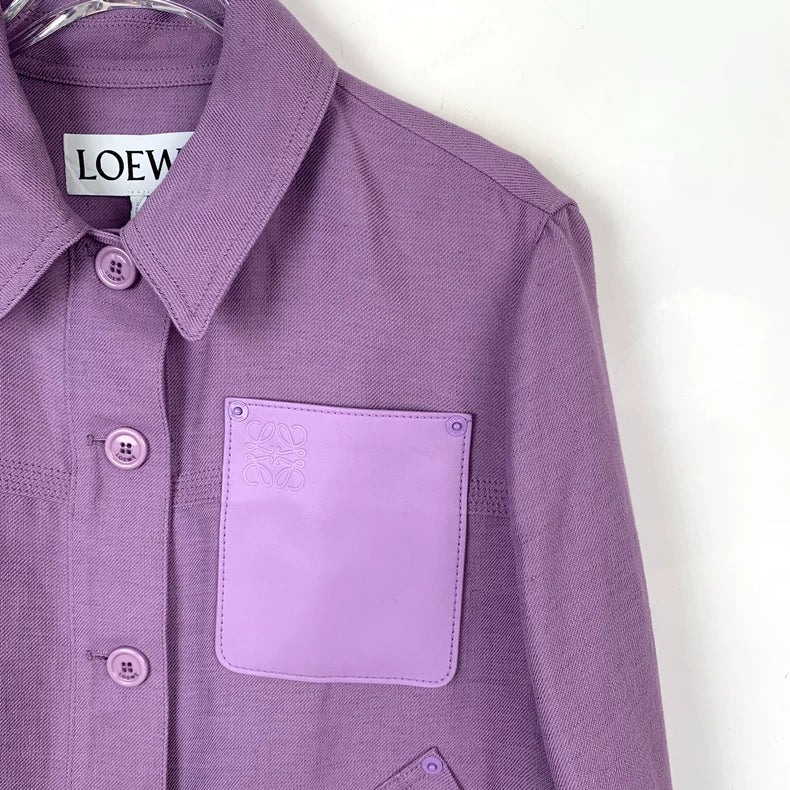 Loewe Purple Logo Patch Jacket XXS