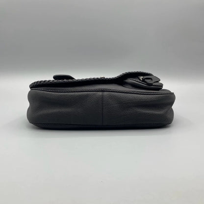Dior Black Leather Saddle Bag