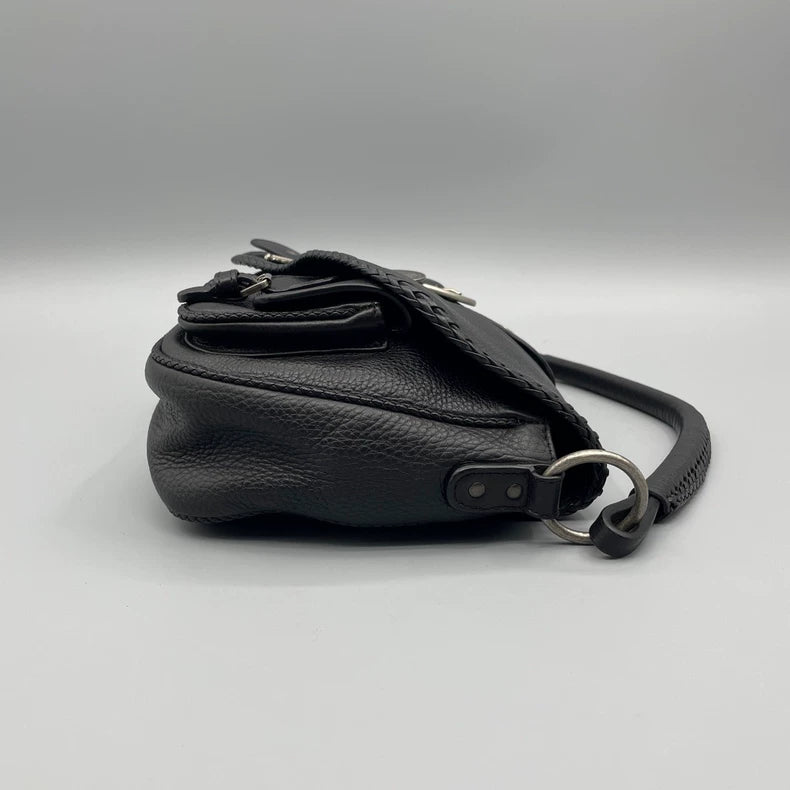 Dior Black Leather Saddle Bag